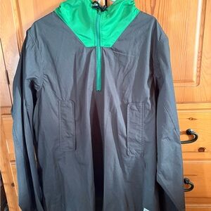 Real Bad Man Black and Green Hooded Anorak Jacket Size XL